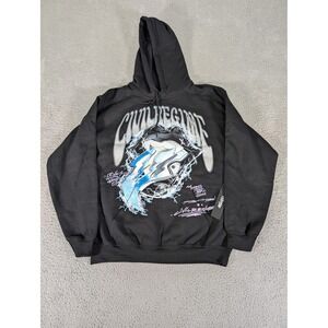 Civil Regime Hoodie Mens Medium Graphic Pullover Roses Rebel‎ Youth Streetwear